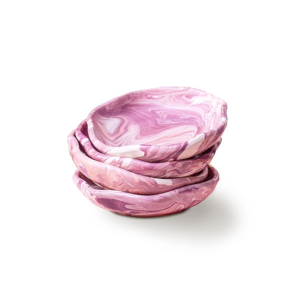 Everyday plates - NYMPHE ROSE ceramic tableware - IOM INES-OLYMPE MERCADAL
