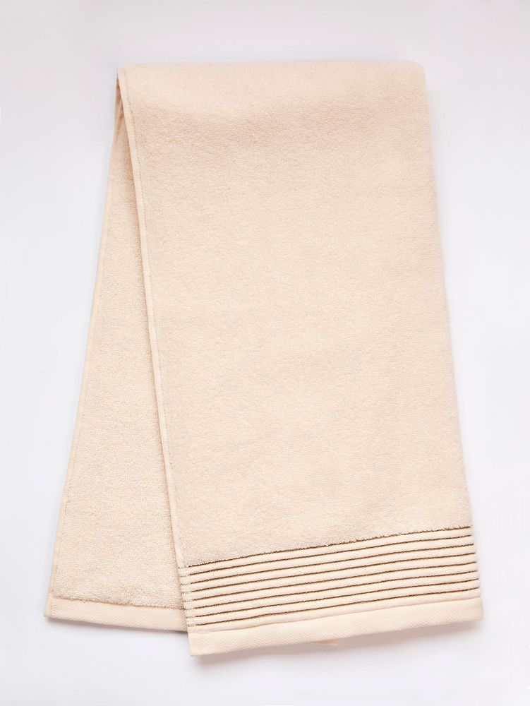 Serviettes de bain - Serviette de bain moelleuse Serene Bliss. Coton biologique Beige clair - SOWL