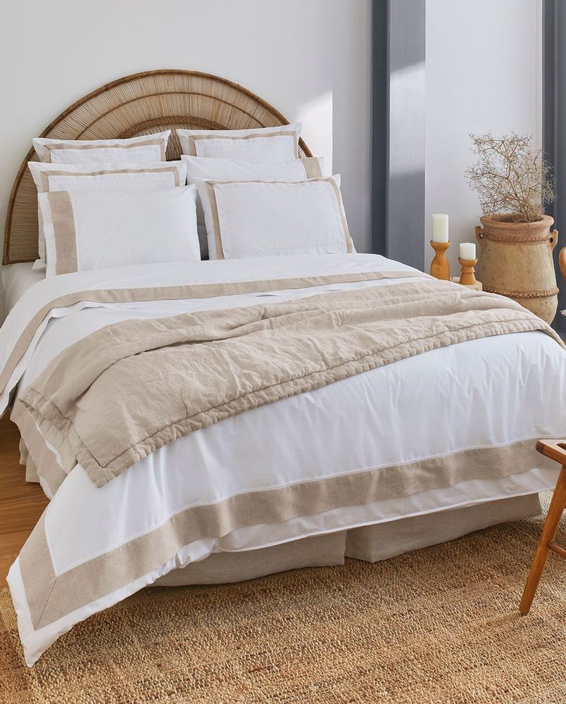 Plaids - Couette en lin lavé CREAMY. Lin et coton avec rembourrage - SOWL