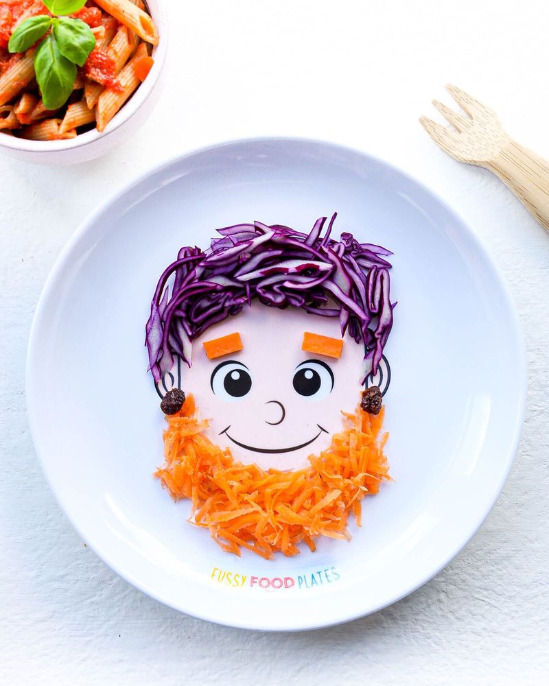 Children's mealtime - Fussy Food Plates - Male face - FUSSY FOOD PLATES