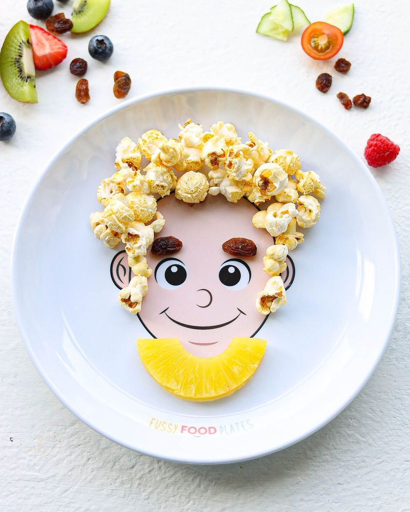 Children's mealtime - Fussy Food Plates - Male face - FUSSY FOOD PLATES