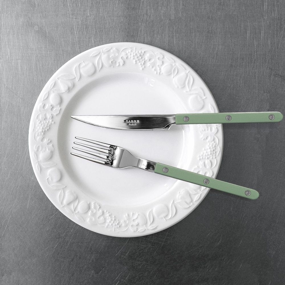 Ménagères - Set de 4 couverts de table - Bistrot Uni, Asperge - SABRE PARIS