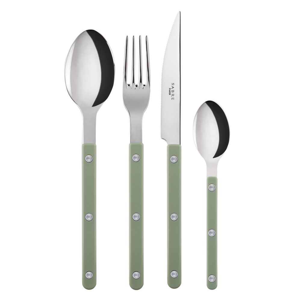 Ménagères - Set de 4 couverts de table - Bistrot Uni, Asperge - SABRE PARIS