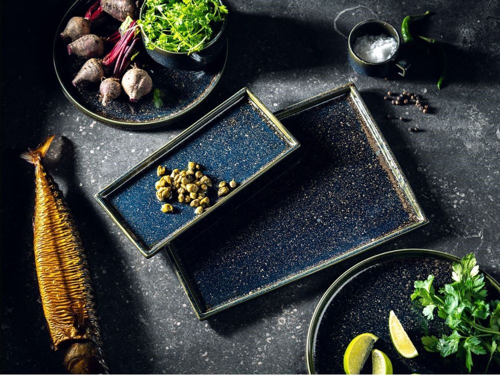 Platter and bowls - Structo Galaxy - FINE2DINE (F2D)