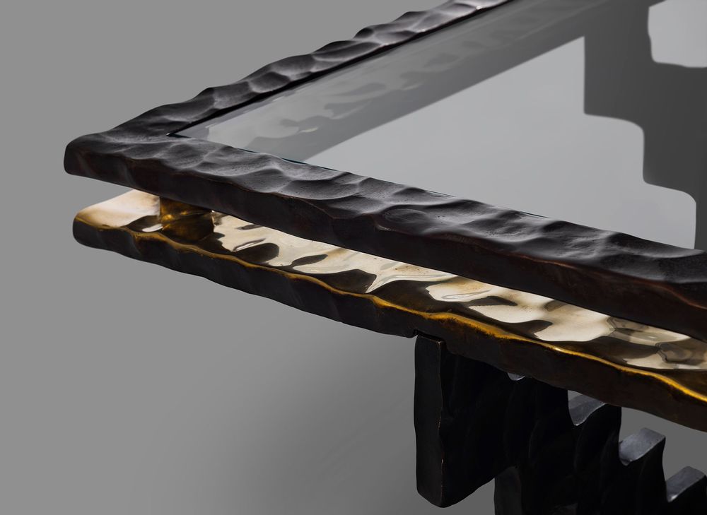 Tables basses - Table basse Ziggourat en bronze coulé - EAGLADOR