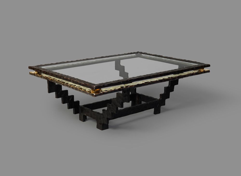 Tables basses - Table basse Ziggourat en bronze coulé - EAGLADOR
