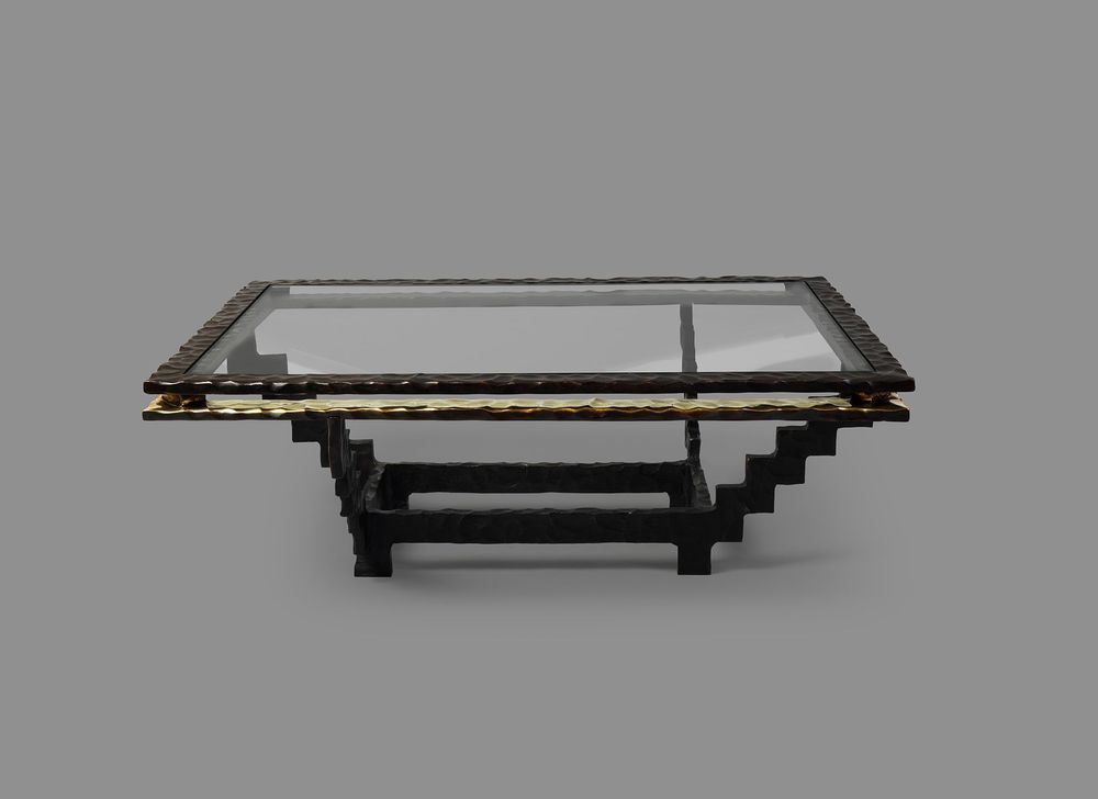 Tables basses - Table basse Ziggourat en bronze coulé - EAGLADOR