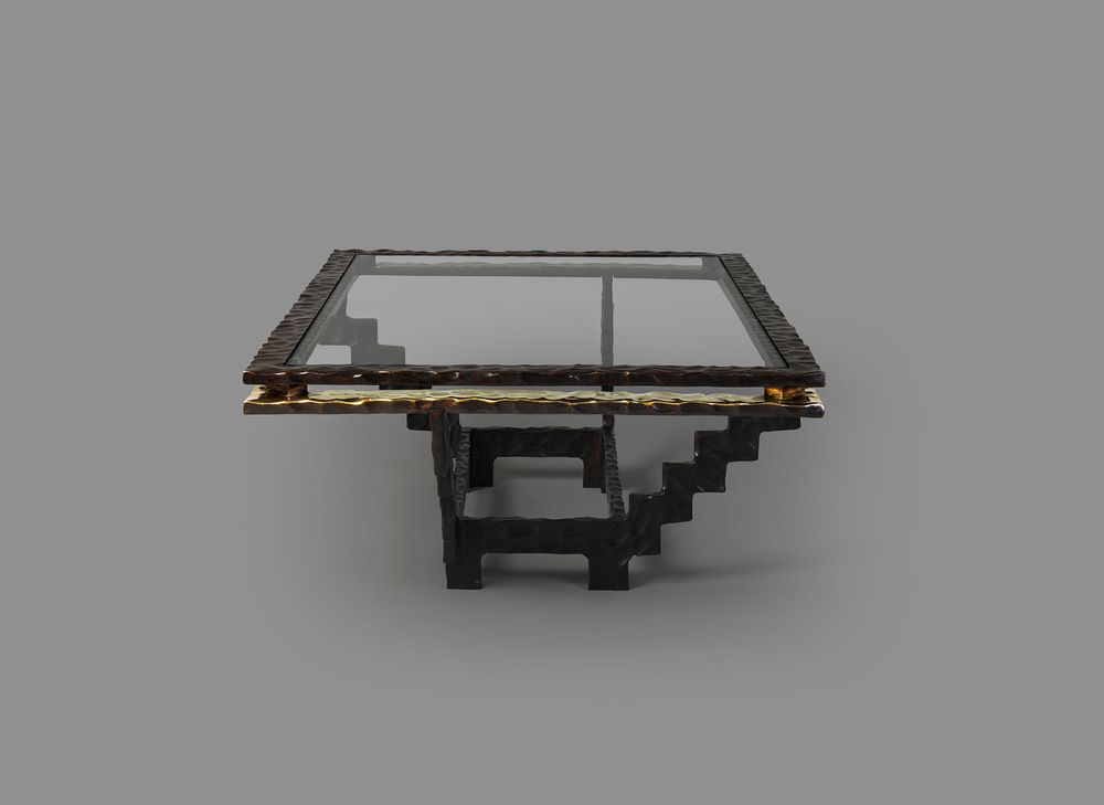 Tables basses - Table basse Ziggourat en bronze coulé - EAGLADOR