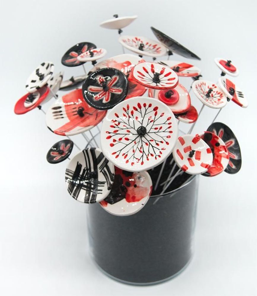 Objets de décoration - Bouquet de fleurs en céramique - ZENA