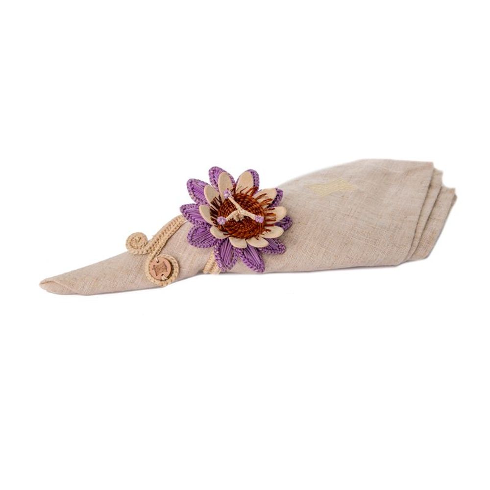 Assiettes de réception - Anneau de serviette Maracuya. - ARTESANIAS DEL ATLÁNTICO