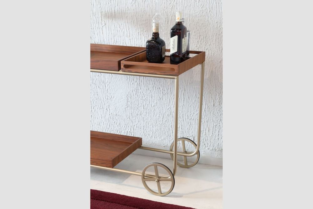 Trolleys - "PEDRO" BAR CART / BEVERAGE SIDEBOARD - ALESSANDRA DELGADO DESIGN