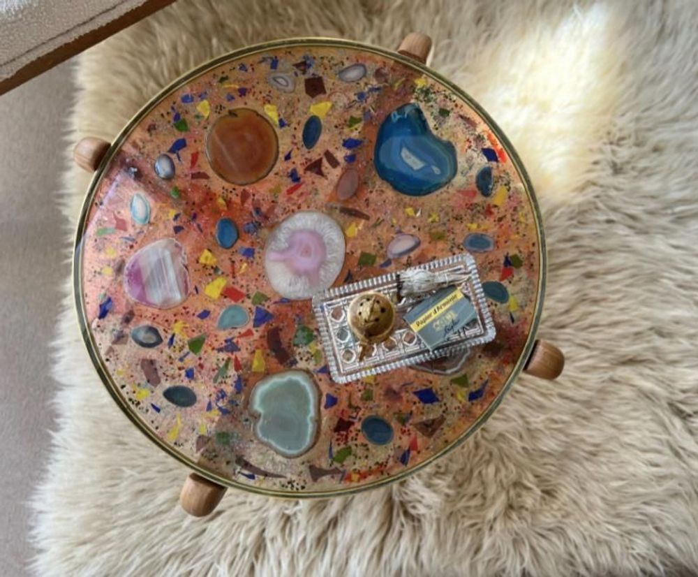 Autres tables - Table en verre kaléidoscope en agate - ANTHOLOGIST