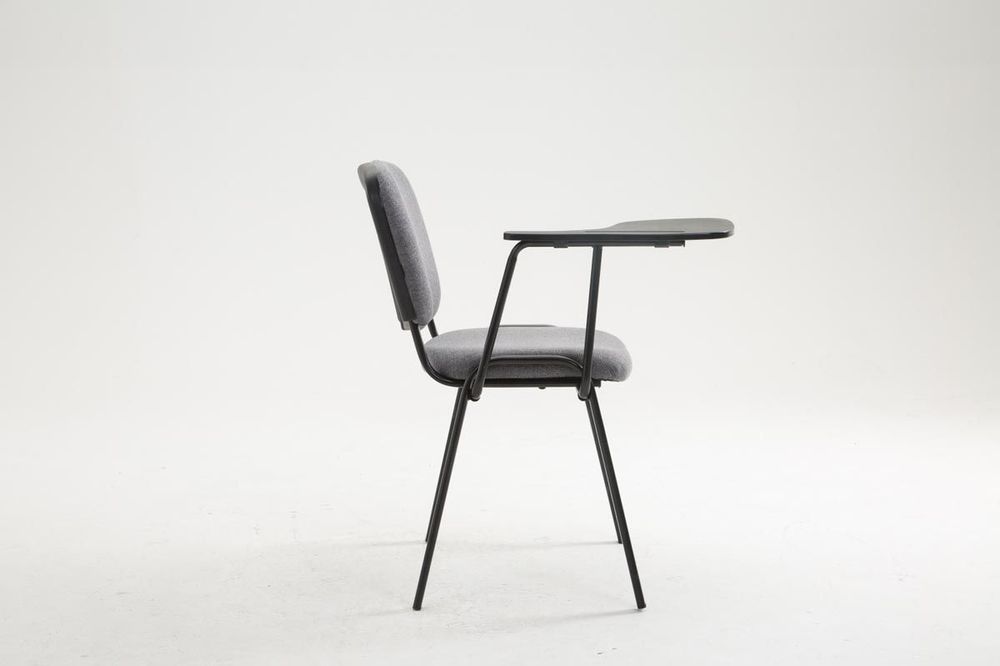 Office seating - Ken Visitor Chair with Tablet - Grey - VIBORR