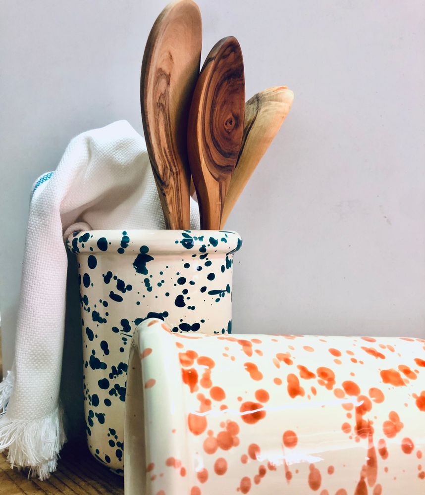 Vases - Indoor vase h. 15 cm. - Splashed Line. - LOLIVA FOOD MOOD