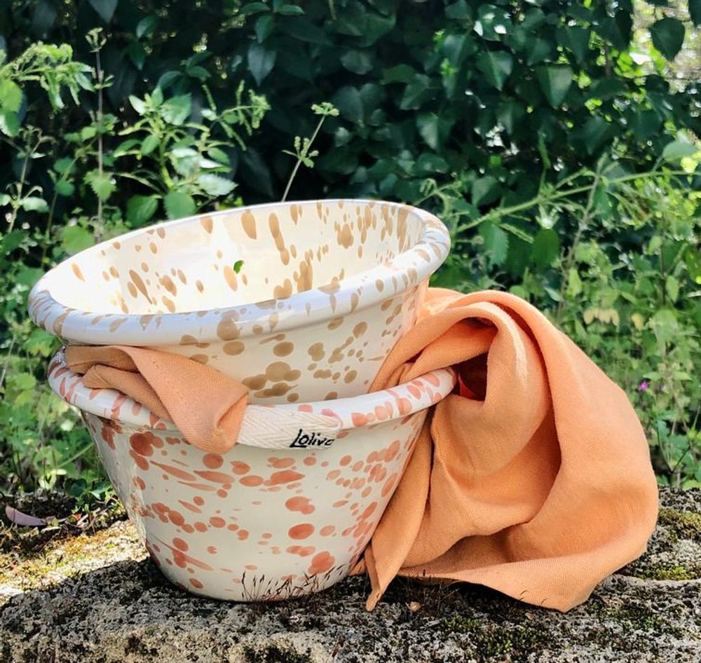 Objets design - Saladier en céramique - Catino cm. 15 cm - Splashed Line - LOLIVA FOOD MOOD