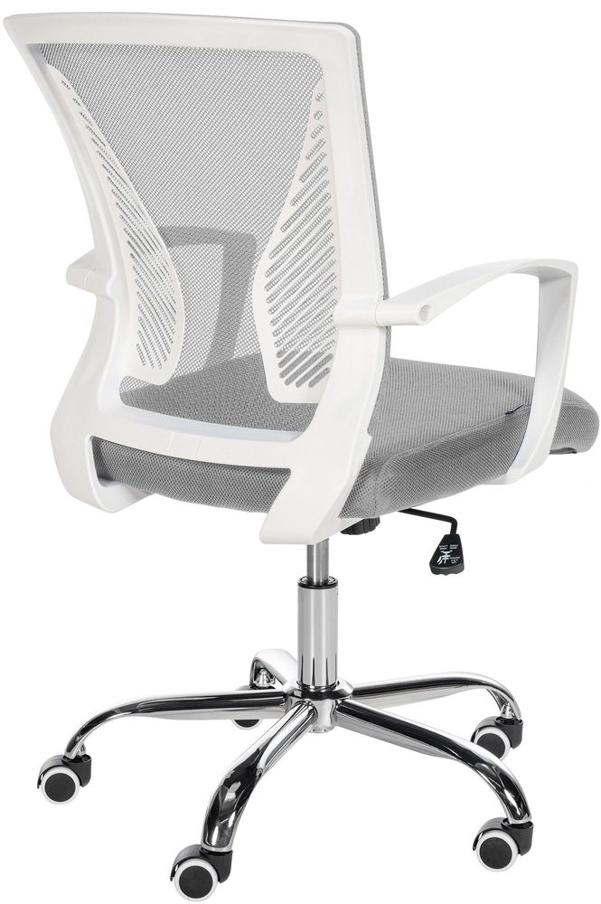 Office seating - Nylon and Chrome Office Chair - Light Grey - VIBORR