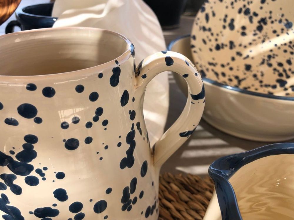 Design objects - Jug "Salentina" h. 11 cm - Splashed Line - LOLIVA FOOD MOOD