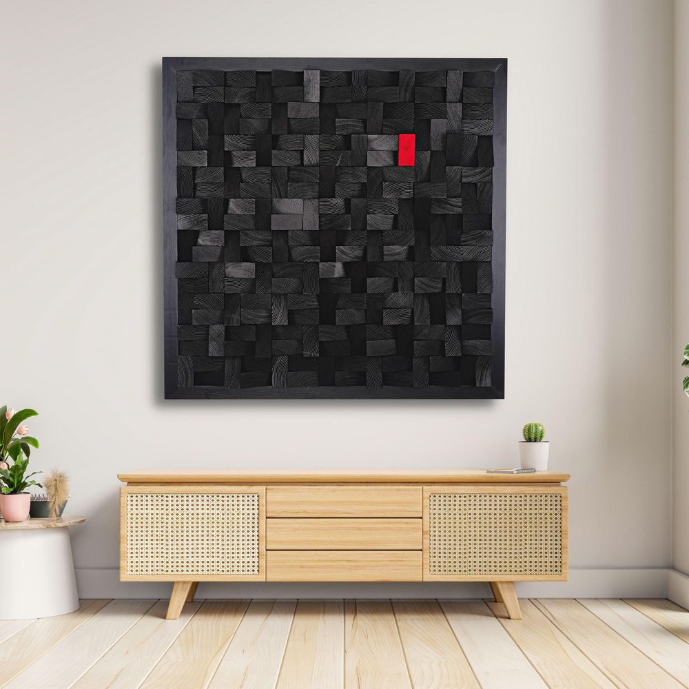 Autres décorations murales - "Sculpture Murale Signature : Édition Limitée en Bois de Qualité Supérieure Fait Main" 100CMX100CM - ARTDESIGNA