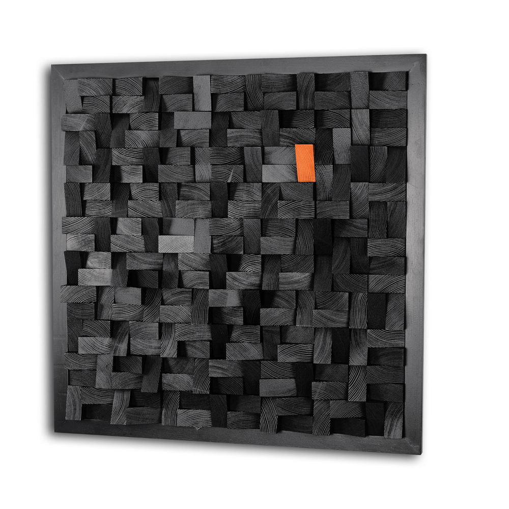 Autres décorations murales - "Sculpture Murale Signature : Édition Limitée en Bois de Qualité Supérieure Fait Main" 100CMX100CM - ARTDESIGNA