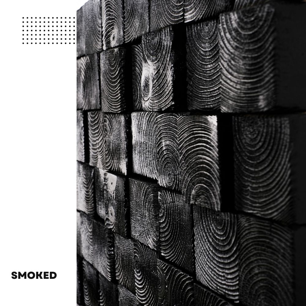 Autres décorations murales - "Sculpture Murale Fumée Noire : Ensemble de Crochets Muraux en Bois de Qualité Supérieure Fait Main Édition Limitée" 100CMX100CM - ARTDESIGNA
