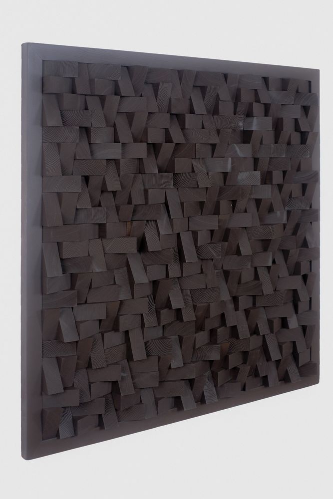 Autres décorations murales - "Copie de la Sculpture Murale Diamant Noir : Édition Limitée en Bois de Qualité Supérieure Fait Main" 100CMX100CM - ARTDESIGNA
