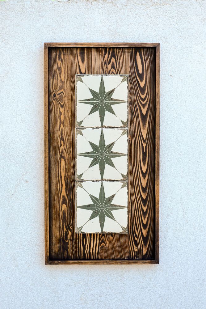 Other wall decoration - "Rustica: Premium Wood & Ceramic Handmade Wall Sculpture" 80CMX40CM - ARTDESIGNA