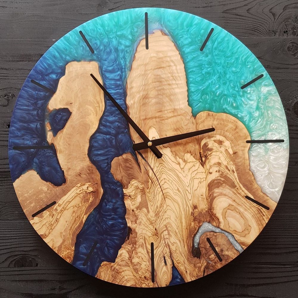 Other wall decoration - "Custom Made Resin and Wood Wall Clock: Premium Handcrafted Sculptures" 80CM - ARTDESIGNA