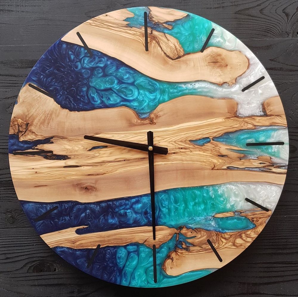 Other wall decoration - "Custom Made Resin and Wood Wall Clock: Premium Handcrafted Sculptures" 80CM - ARTDESIGNA