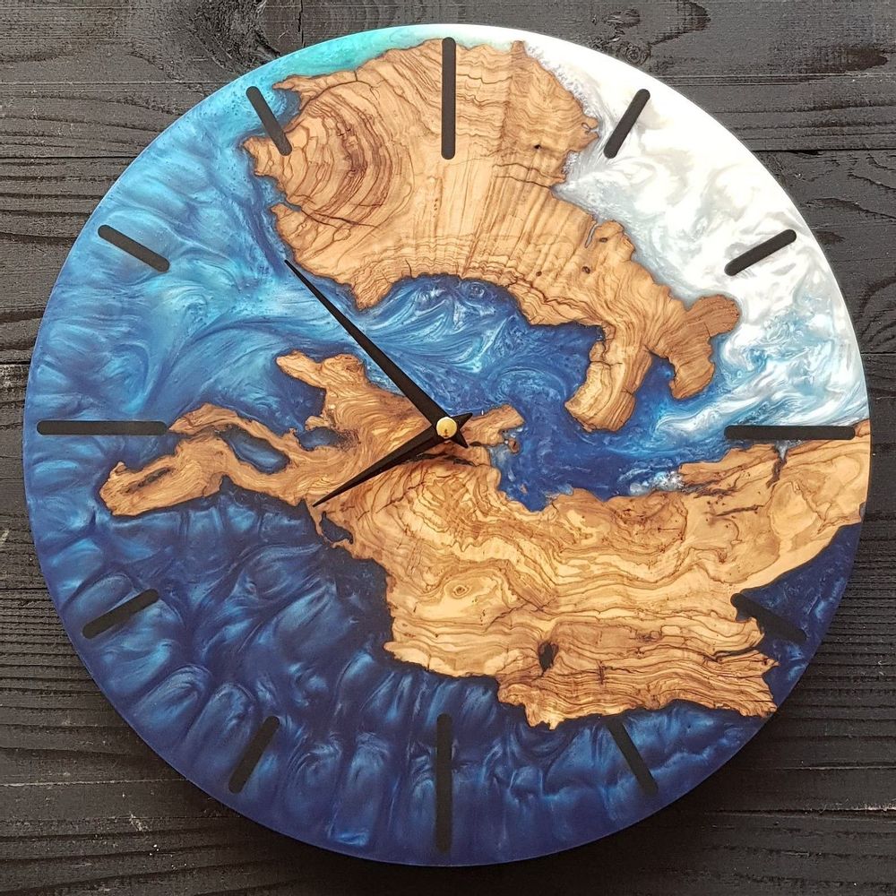 Other wall decoration - "Custom Made Resin and Wood Wall Clock: Premium Handcrafted Sculptures" 80CM - ARTDESIGNA