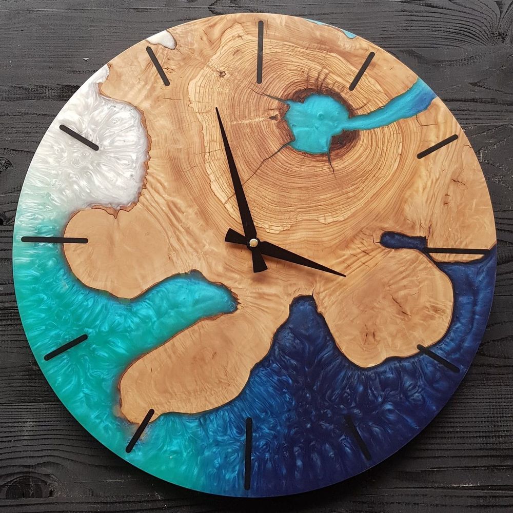 Other wall decoration - "Custom Made Resin and Wood Wall Clock: Premium Handcrafted Sculptures" 80CM - ARTDESIGNA