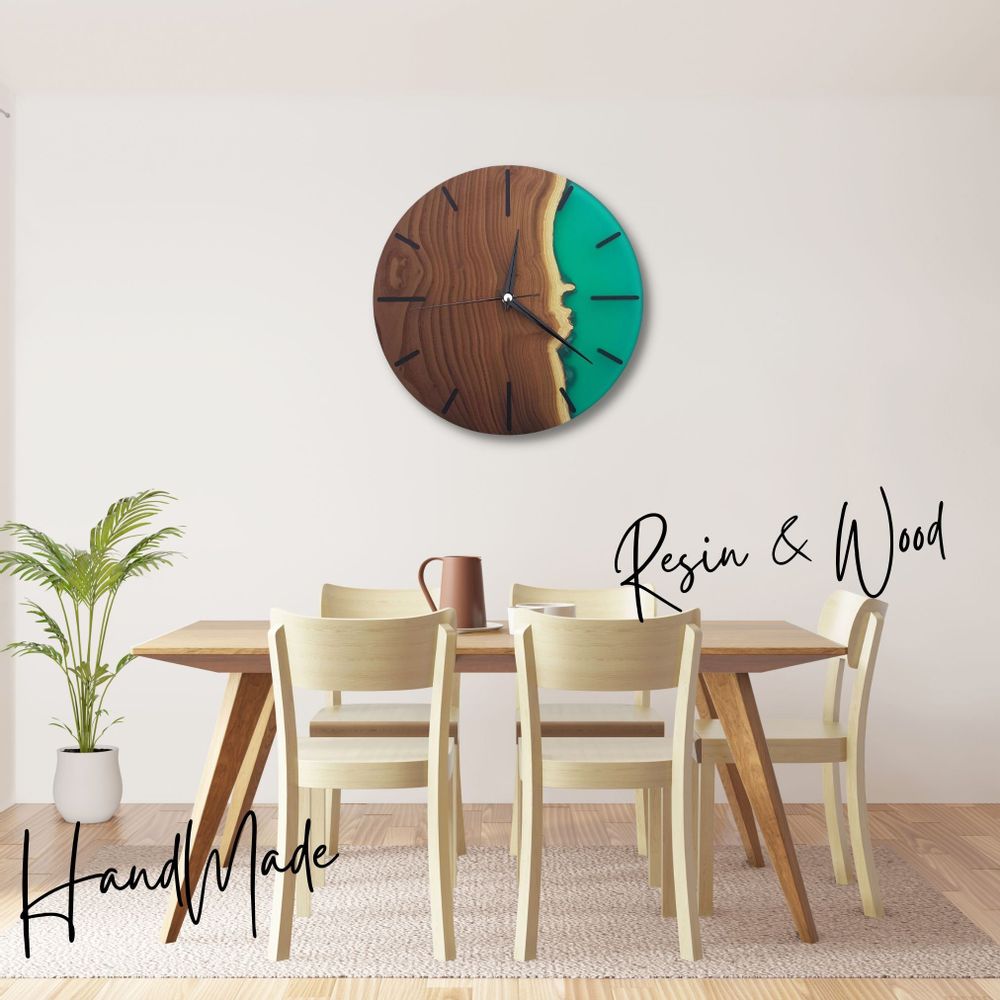 Other wall decoration - "Custom Made Resin and Silverberry Tree Wall Clock: Premium Handcrafted Sculptures" 80CM - ARTDESIGNA