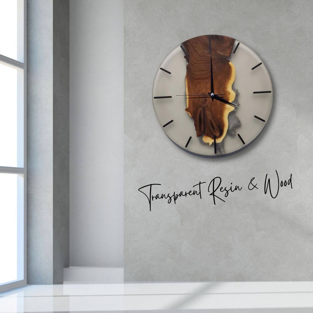 Other wall decoration - "Custom Made Resin and Silverberry Tree Wall Clock: Premium Handcrafted Sculptures" 80CM - ARTDESIGNA