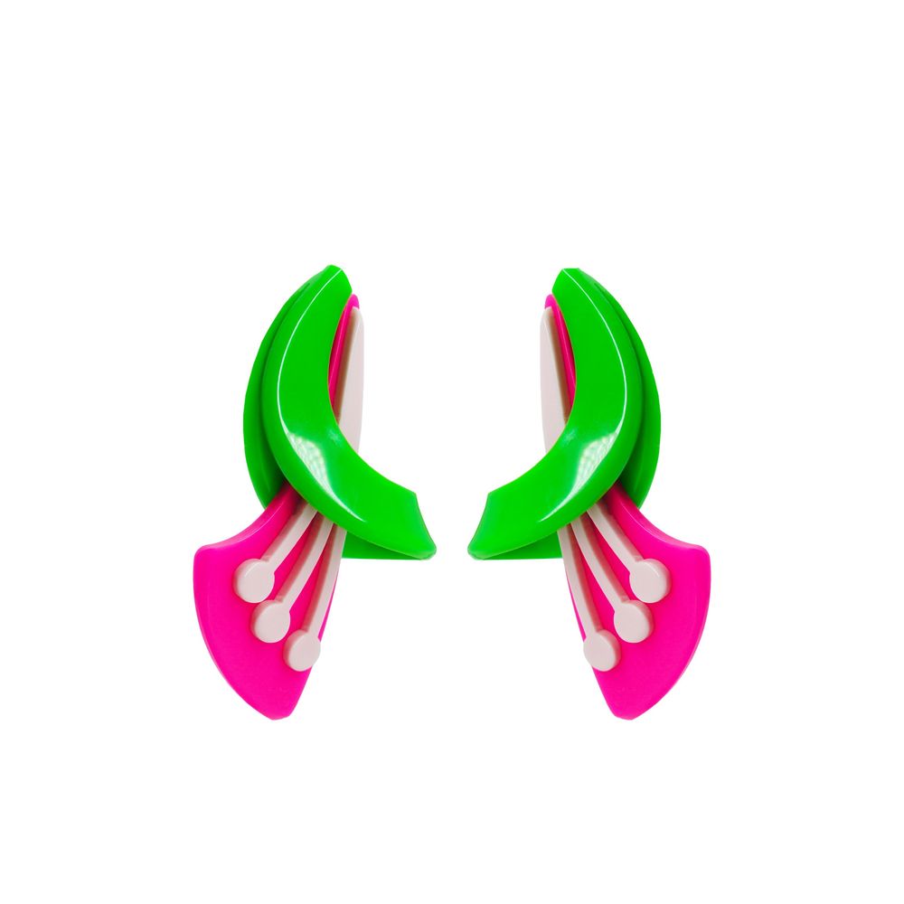 Jewelry - Earring Dual Flower Pink - GISSA BICALHO