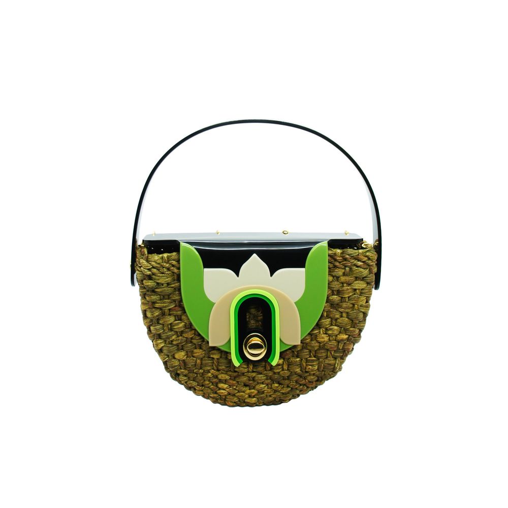 Sacs et cabas - Sac Paille Lilium Vert - GISSA BICALHO