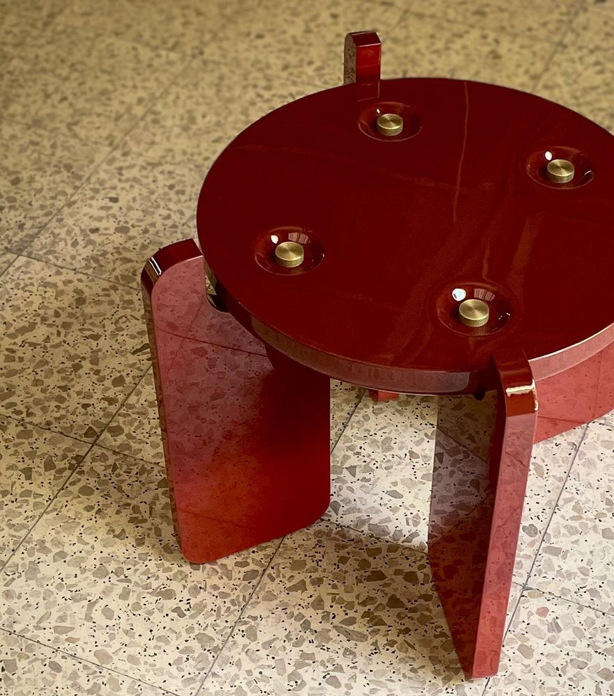 Game tables - Ipanema Side Table in Lacquered Wood - DUISTT