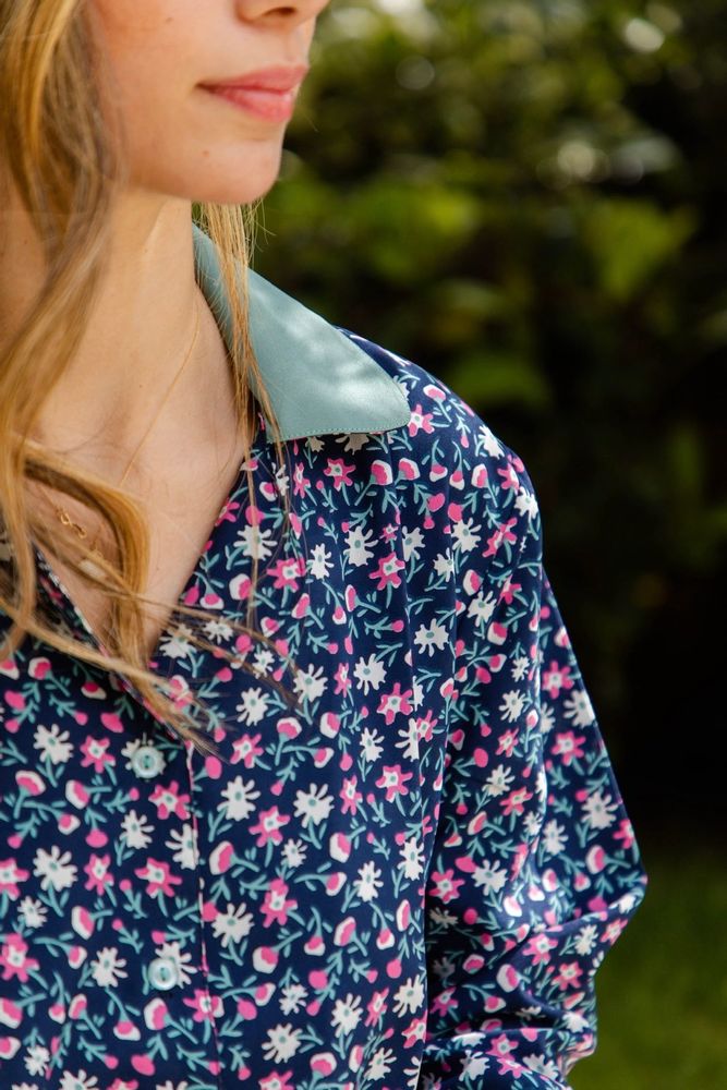 Prêt-à-porter - ENSEMBLE FLORAL LOLA AVEC COL VERT - HYA CONCEPT STORE