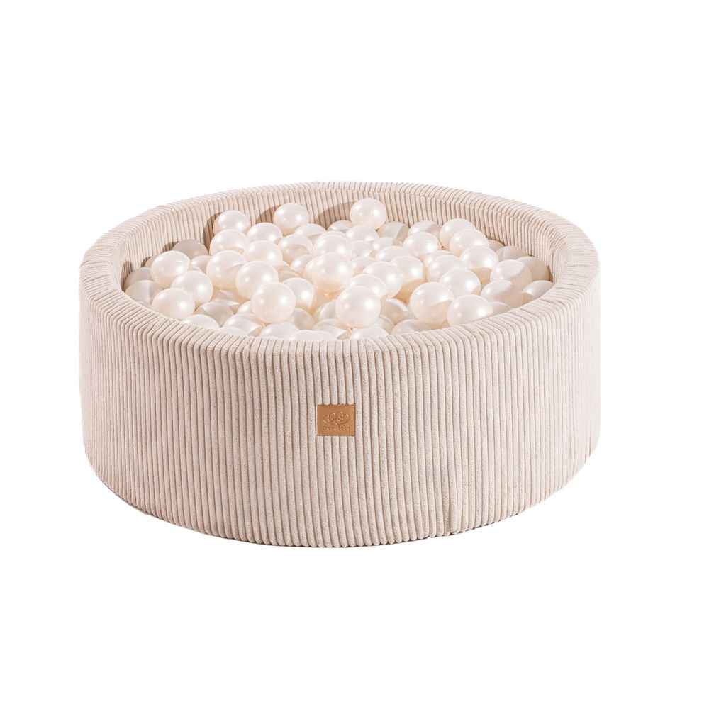 Toys - Aesthetic Ball Pit, Corduroy, Round 90x30 cm, 200 Balls - MEOWBABY