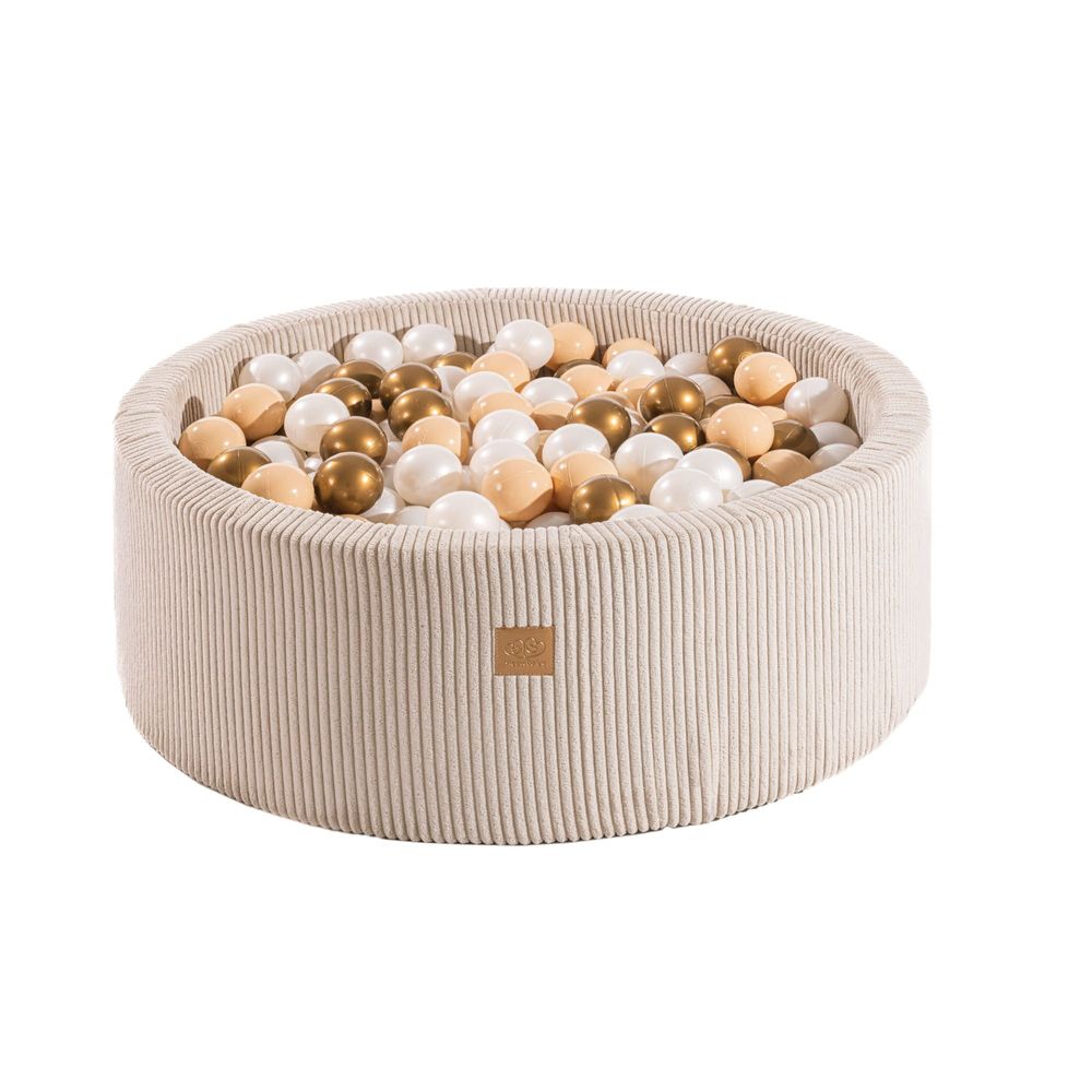 Toys - Aesthetic Ball Pit, Corduroy, Round 90x30 cm, 200 Balls - MEOWBABY
