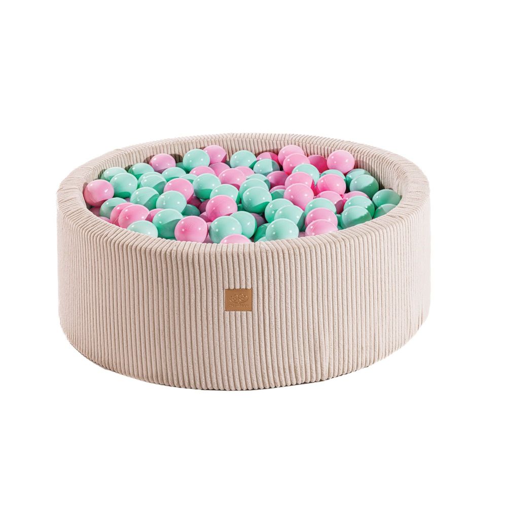 Toys - Aesthetic Ball Pit, Corduroy, Round 90x30 cm, 200 Balls - MEOWBABY