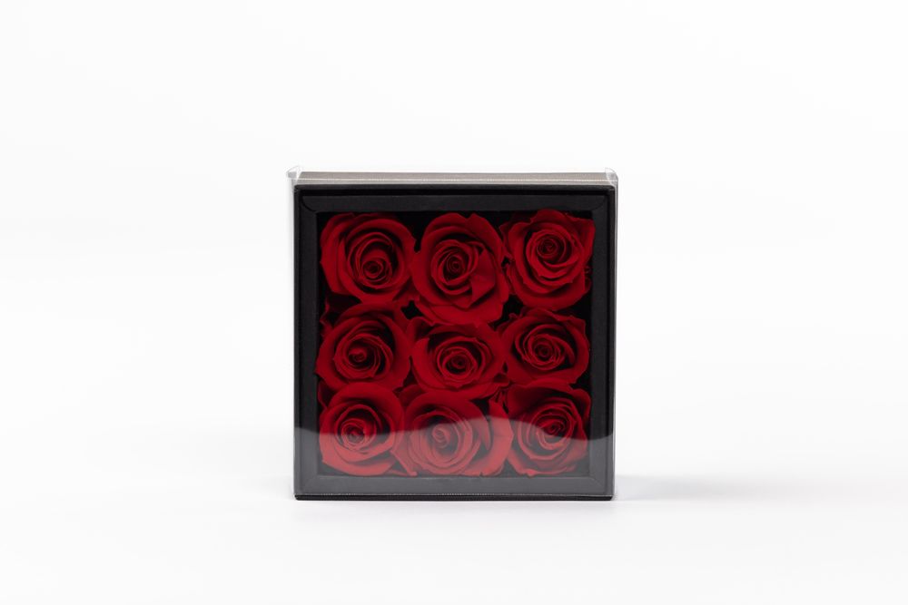 Coffrets et boîtes - Un secret - My love - 9 roses rouges éternelles Taille M - BENOIT SAINT AMAND