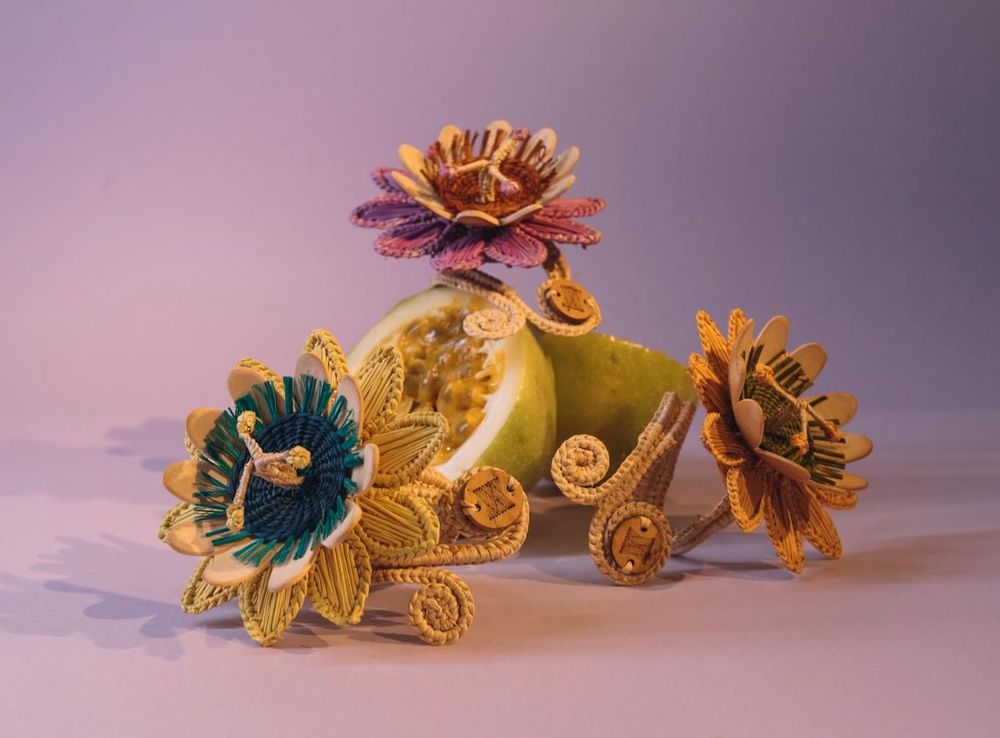 Assiettes de réception - Anneau de serviette Maracuya. - ARTESANIAS DEL ATLÁNTICO