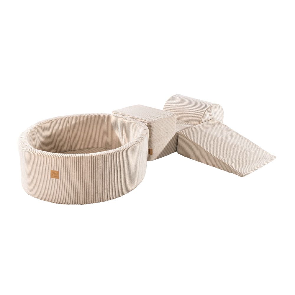 Soft toy - Aesthetic Foam 3-Element Set with Ball Pit, Corduroy - MEOWBABY