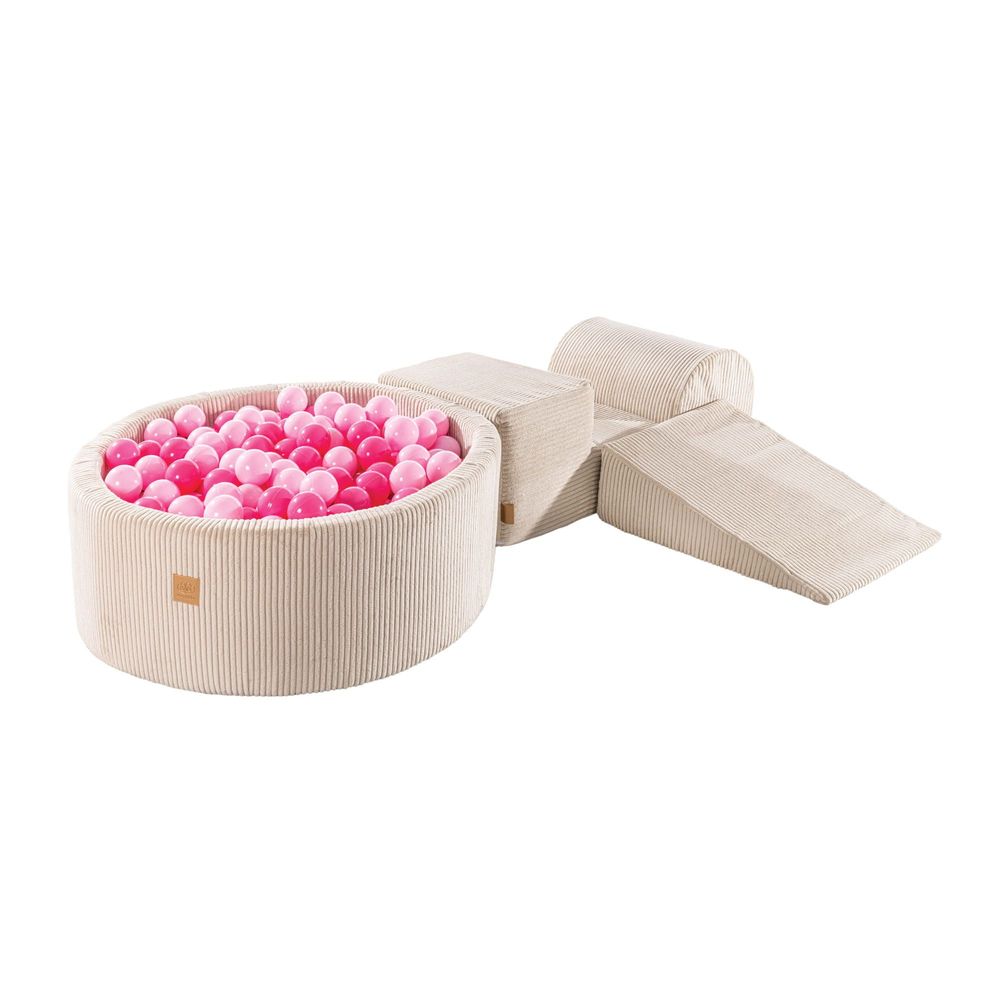 Soft toy - Aesthetic Foam 3-Element Set with Ball Pit, Corduroy - MEOWBABY