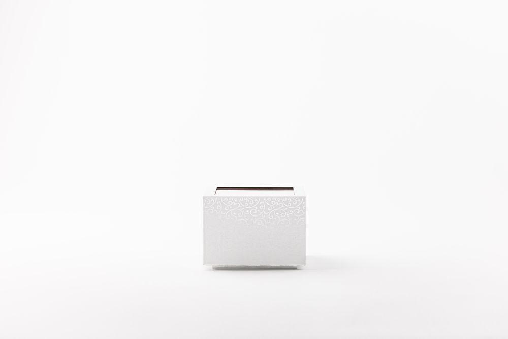 Floral decoration - The small garden - Grace - Square white box size M - BENOIT SAINT AMAND