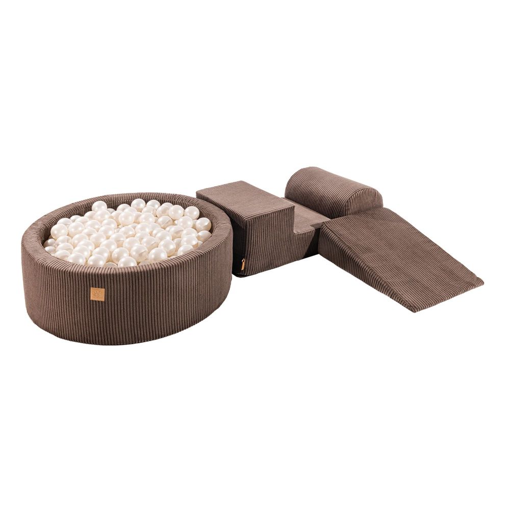 Peluches - Aesthetic Foam 3 éléments de jeu avec piscine à balles, velours côtelé - MEOWBABY