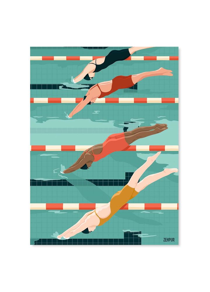 Affiches - Affiche natation | Plongeon sport - ZEHPUR
