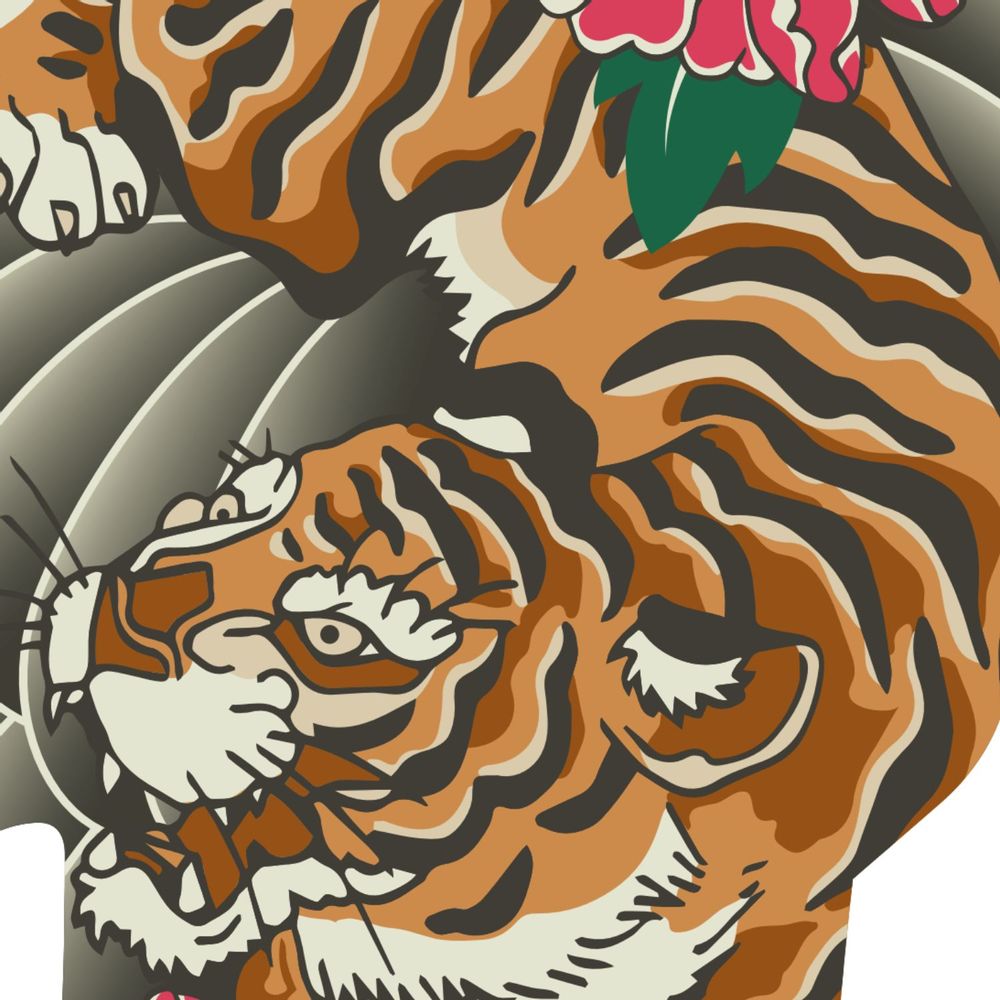 Accessoires de déco extérieure - Tatouage de tigre Koinobori (KOI2.56/M) - MADAME MO