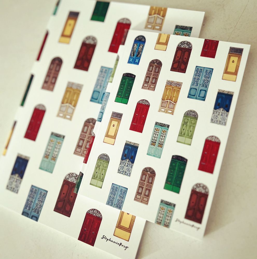 Stationery - Gates of the Mediterranean - Soft Back A5 Notepad. - STEPHANIE BORG®