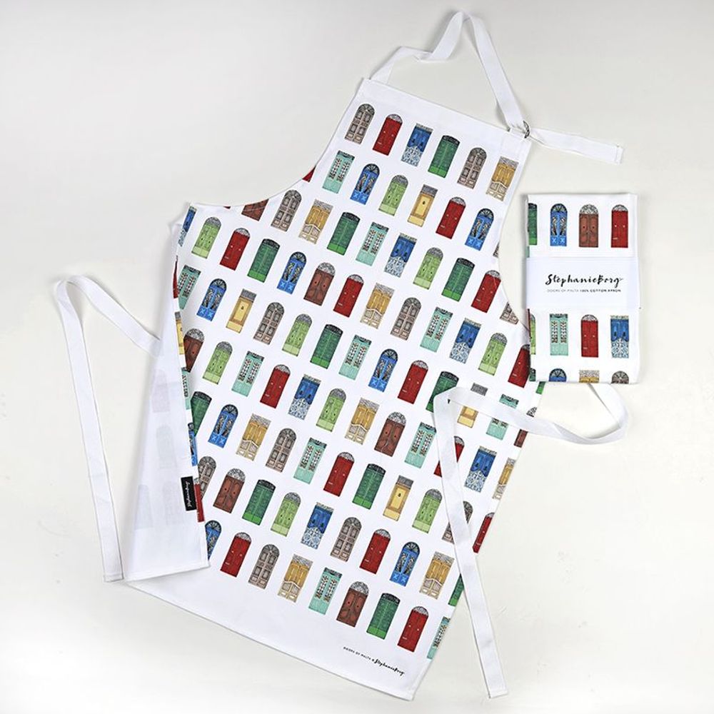 Aprons - Doors of the Med Cotton Apron - STEPHANIE BORG®