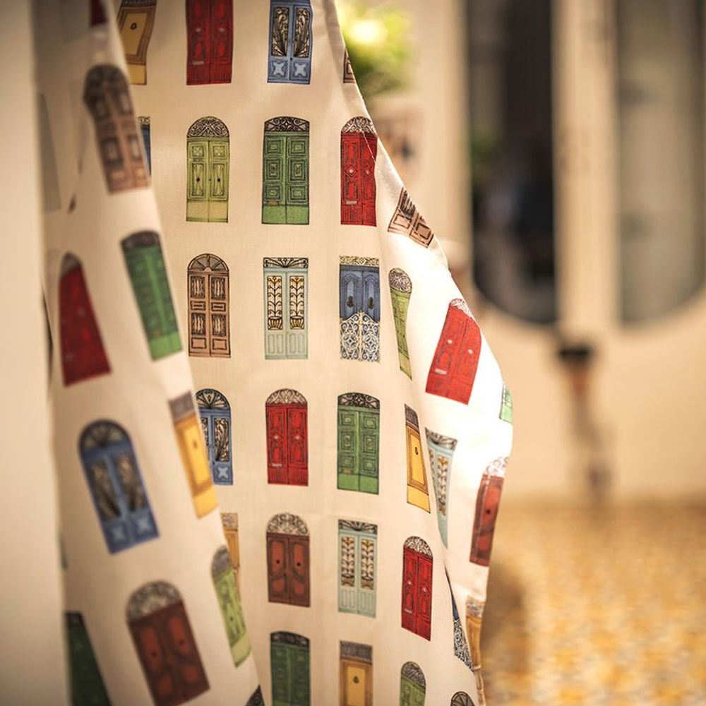 Aprons - Doors of the Med Cotton Apron - STEPHANIE BORG®